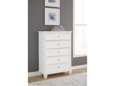 Signature Design by Ashley Fortman King Panel Bed, Dresser, Mirror, Chest and Nightstand - B680B18