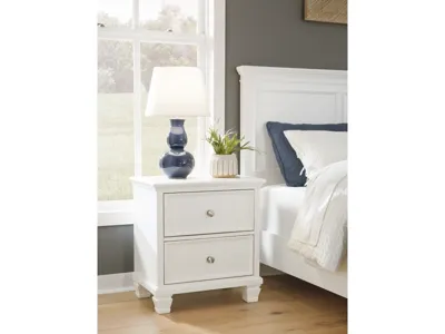 Signature Design by Ashley Fortman King Panel Bed, Dresser, Mirror, Chest and Nightstand - B680B18