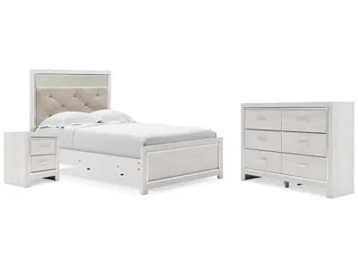 Signature Design by Ashley Altyra Full Upholstered Panel Bed, Dresser and Nightstand - B2640B63