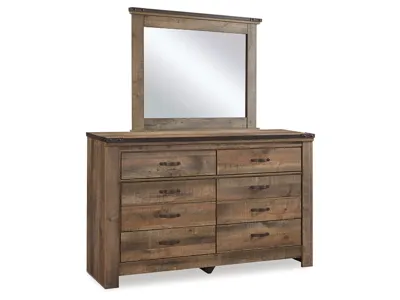 Signature Design by Ashley Trinell Twin Bookcase Storage Bed, Dresser and Mirror - B446B86