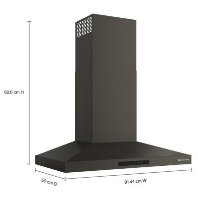 36" KitchenAid Wall-Mount 4-Speed Canopy Hood - KVWC736SBE