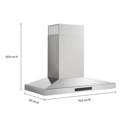 30" KitchenAid Wall-Mount 4-Speed Canopy Hood - KVWC730SSS