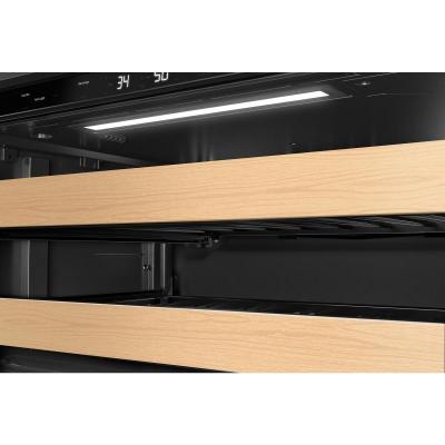 24" KitchenAid Beverage Center with Glass Door and Wood-Front Racks - KUBL524SBE