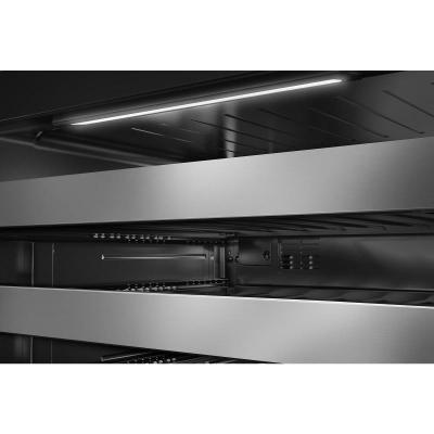 24" Kitchenaid Undercounter Wine Cellar with Full-Extension Metal-Front Racks - KUWL324SSB