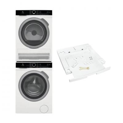 24" Electrolux 2.8 Cu. Ft. Front Load Washer 4.0 Cu. Ft. Dryer and Stacking Kit - STACKIT24W-ELFW4222AW-ELFE422CAW