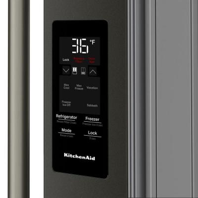 36" Kitchenaid 30 cu. ft. French Door Refrigerator with Exterior Water and Ice - KRFF436SBE