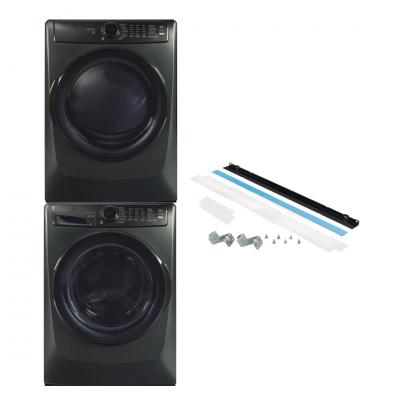 27" Electrolux 5.2 Cu. Ft. Front Load Washer 8.0 Cu. Ft. Electric Dryer and Stacking Kit - STACKIT7X-ELFW7738AA-ELFE773CAA