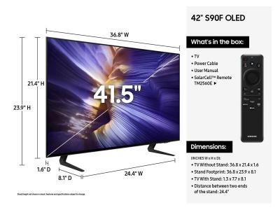 42" Samsung QN42S90FAEXZC OLED S90F 4K Vision AI Smart TV (2025)