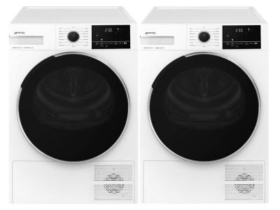 24" SMEG Front Load Washer and Tumble Electric Heat Pump Dryer - WM24UWH-DH24UWH