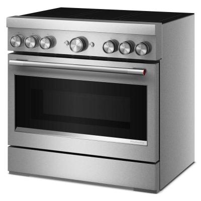 36" KitchenAid 6-Element Induction Freestanding Commercial-Style Range with Air Fry - KFIS936SSS