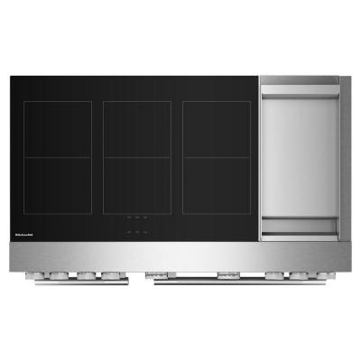 48" KitchenAid 6-Element Induction Freestanding Commercial-Style Range with Griddle - KFID948SSS