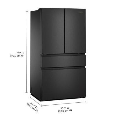 36" Whirlpool 30 Cu. Ft. French Door Refrigerator with Flexible Tempearture Drawer - WRMF3336SV