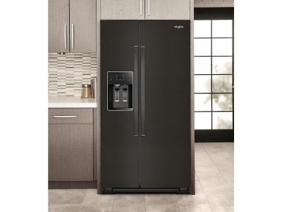 36" Whirlpool Wide Side-by-Side Refrigerator in Black Stainless - WRSF5536RV