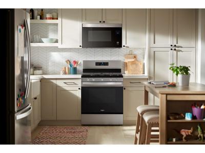 30" Whirlpool Gas Range with Air Cooking Technology and Steam Clean - WFGS4530SZ