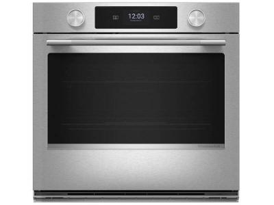 30" Kitchenaid Smart Electric Single Wall Oven with Assisted Cooking Modes - KOES730SPS