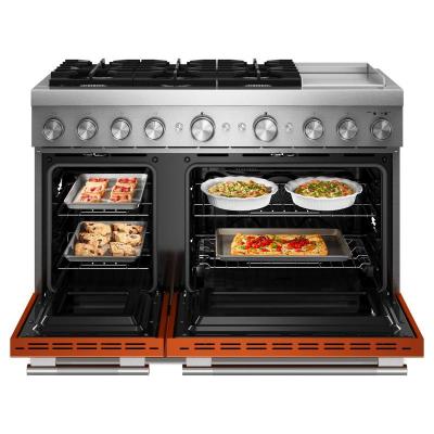 48" KitchenAid 6 Burner Commercial-Style Dual Fuel Range - KFDD948SSC