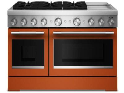 48" KitchenAid 6 Burner Commercial-Style Dual Fuel Range - KFDD948SSC