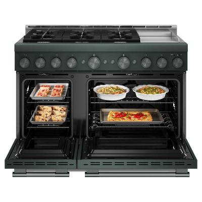48" KitchenAid 6 Burner Commercial-Style Gas Range with Griddle - KFGD948SJP