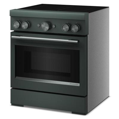 30" KitchenAid 4-Element Induction Freestanding Commercial-Style Range with Air Fry - KFIS930SJP