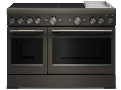 48" KitchenAid 6-Element Induction Freestanding Commercial-Style Range with Griddle - KFID948SBE