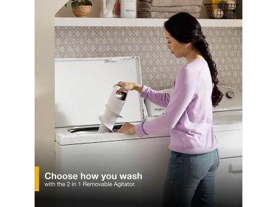 27" Whirlpool Top Load Washer with 2-in-1 Removable Agitator - WTW4107SW