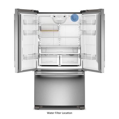 36" KitchenAid 20 Cu. Ft. Counter-Depth French Door Refrigerator - KRFC136SPS