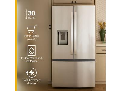 36" Whirlpool 30 Cu. Ft. French Door Refrigerator with In-Door Water and Ice Maker - WRFF3536SW