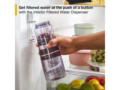 36" Whirlpool 31 Cu. Ft. French Door Refrigerator with Interior Water Dispenser - WRFF3336SZ