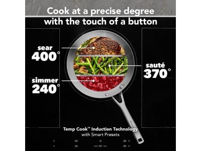 36" Kitchenaid Temp Cook Induction Cooktop with 5 Cooking Zones - KCIT736SSS