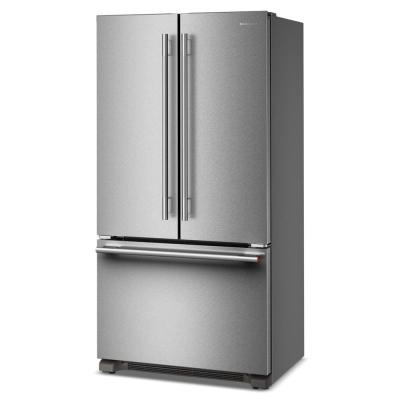 36" KitchenAid 22 Cu. Ft. Panel-Ready Counter-Depth French Door Refrigerator - KRFC136TPS