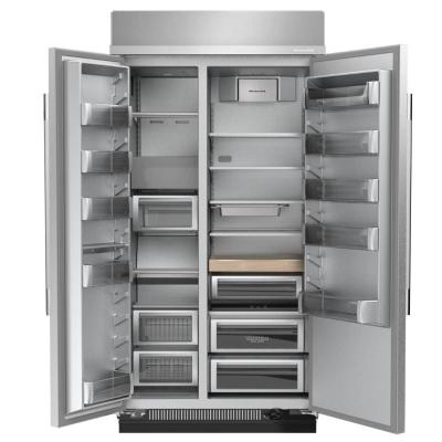 48" Kitchenaid 30 Cu. Ft. Built-In Side-by-Side Refrigerator with Platinum Interior - KBSN748SPS