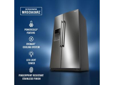 36" Maytag 20.8 Cu. Ft. Counter-Depth Side-by-Side Refrigerator - MRSC6636RZ