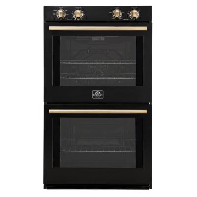 30" Forno Vomero 10 Cu. Ft. Double Wall Oven in Black - FBOEL1324-30BLK