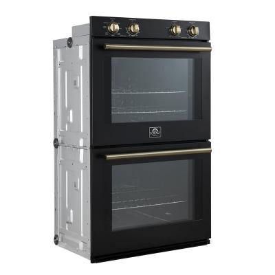 30" Forno Vomero 10 Cu. Ft. Double Wall Oven in Black - FBOEL1324-30BLK