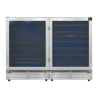 48" Forno Gemello 9.6 Cu. Ft. Side-by-Side Wine and Beverage Cooler in Stainless Steel French Door - FWCDR6699-48S