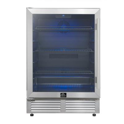 24" Forno Frescolino Beverage Cooler in Stainless Steel with LED Lighting and Triple Glass Door - FWCDR6665-24S