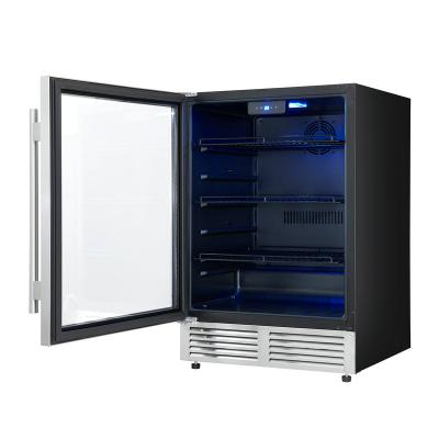 24" Forno Frescolino Beverage Cooler in Stainless Steel with LED Lighting and Triple Glass Door - FWCDR6665-24S