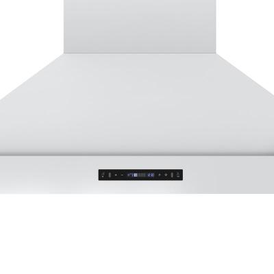 48" Forno Venezia Wall-Mounted Range Hood in White with Antique Brass Accessories Touch Controls and Baffle Filters - FRHWM5503-48WHT