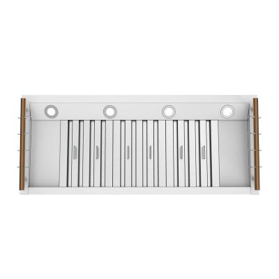 48" Forno Venezia Wall-Mounted Range Hood in White with Antique Brass Accessories Touch Controls and Baffle Filters - FRHWM5503-48WHT