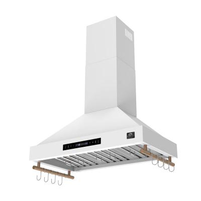 36" Forno Venezia Wall-Mounted Range Hood in White with Touch Controls and Baffle Filters - FRHWM5503-36WHT