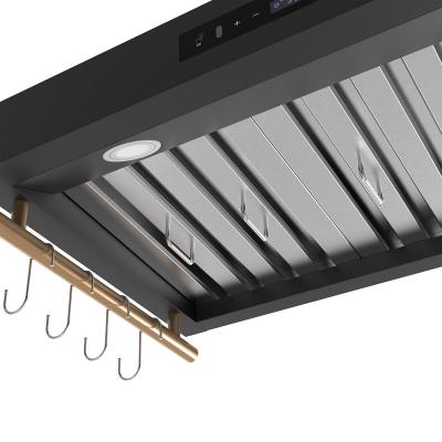 36" Forno Venezia Wall-Mounted Range Hood in Black with Touch Controls and Baffle Filters - FRHWM5503-36BLK