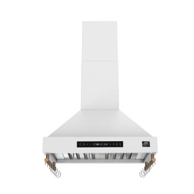 30" Forno Venezia Wall-Mounted Range Hood in White with Touch Controls and Baffle Filters - FRHWM5503-30WHT