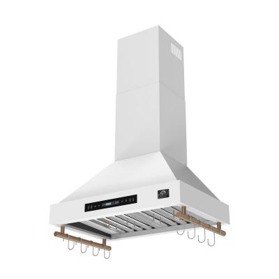 30" Forno Venezia Wall-Mounted Range Hood in White with Touch Controls and Baffle Filters - FRHWM5503-30WHT