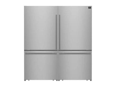 62" Forno Milano 34.4 Cu. Ft. 2-Piece Freestanding Dual Bottom Freezer Refrigerator - FFFFD1787-60S