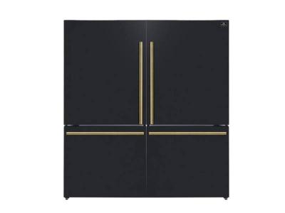 62" Forno Milano 34.4 Cu. Ft. 2-Piece Freestanding Dual Bottom Freezer Refrigerator - FFFFD1787-60BLK