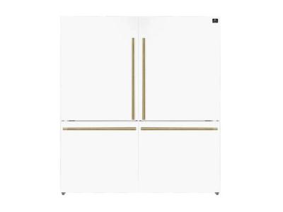 62" Forno Milano 34.4 Cu. Ft. 2-Piece Freestanding Dual Bottom Freezer Refrigerator - FFFFD1787-60WHT
