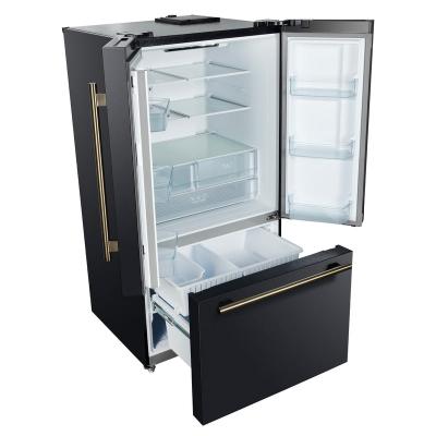 36" Forno Rivello 27.4 Cu. Ft. French Door Refrigerator in Black - FFFFD1783-36BLK