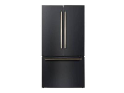 36" Forno Rivello 27.4 Cu. Ft. French Door Refrigerator in Black - FFFFD1783-36BLK