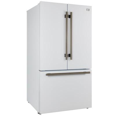 36" Forno Rivello 27.4 Cu. Ft. French Door Refrigerator in White - FFFFD1783-36WHT