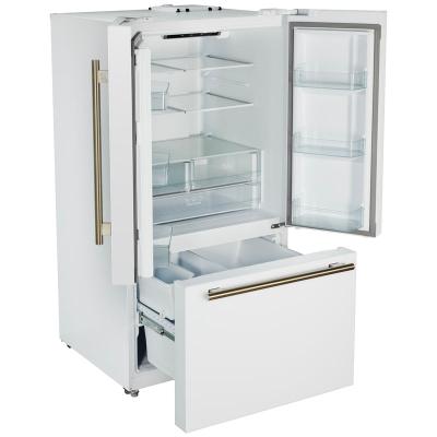 36" Forno Rivello 27.4 Cu. Ft. French Door Refrigerator in White - FFFFD1783-36WHT